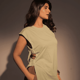 Pistachio Buckle Detail Top