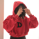 D Cropped Hoodie