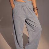 Powder Blue Cutout Joggers