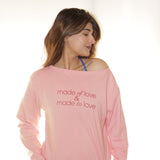 THE LOVE CLUB OFF SHOULDER TEE