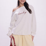 Lucky Off Shoulder Sweatshirt