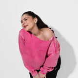 Bubblegum Acid Wash Oversized Sweatshirt