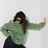 Matcha Acid Wash Oversized Sweatshirt