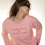 THE LOVE CLUB OFF SHOULDER TEE