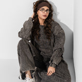 Charcoal Acid Wash Oversized Sweatshirt