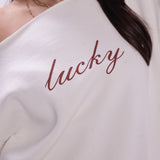Lucky Off Shoulder Sweatshirt