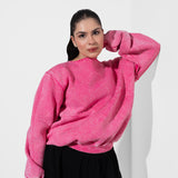Bubblegum Acid Wash Oversized Sweatshirt