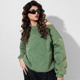 Matcha Acid Wash Oversized Sweatshirt