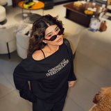 CHRONICALLY OVERSTIMULATED OFF SHOULDER TEE