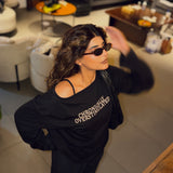 CHRONICALLY OVERSTIMULATED OFF SHOULDER TEE
