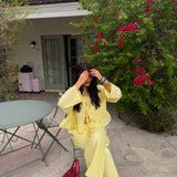 Linen Butter Yellow Coord Set