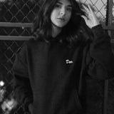11:11 Black Oversized Hoodie