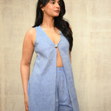 Linen Blue Coord Set