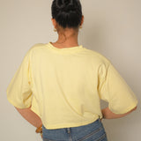 Yellow Oversized Crop Tee