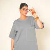 Big Pocket Oversized Tshirt (Grey)