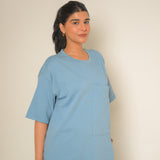 Big Pocket Oversized Tshirt (Blue)