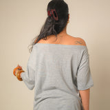 Amore Off Shoulder Tee (Grey)