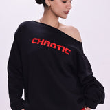 Chaotic Off Shoulder Sweatshirt