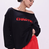 Chaotic Off Shoulder Sweatshirt