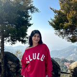 Delulu Pink Off Shoulder Sweatshirt