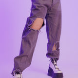 Washed Grey Boyfriend Jeans