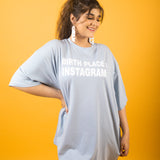 Birth Place Insta T-shirt Blue
