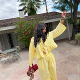Linen Butter Yellow Coord Set